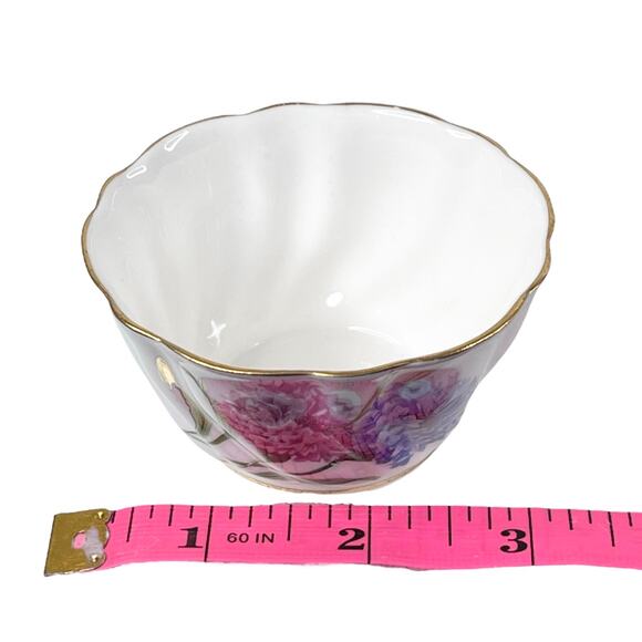 VTG Paragon CREAMER & Open SUGAR BOWL Set Cornflower Pink Blue Flowers Gold Trim - Picture 8 of 9